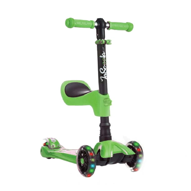 LaScoota Kids Kick Scooter with Light Up Wheels, Age 2 to 12 Year Old