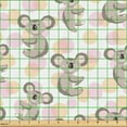 thumbnail image 2 of Ambesonne Koala Fabric by the Yard Upholstery, Australian Animals Circles, 1 Yard, Pale Peach Soft Pink, 2 of 5