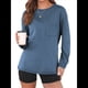 thumbnail image 2 of Tops de Larga para Mujer, Holgados, Bonitos, Gruesos, para Otoño e Invierno, Ropa de Crucero A Azul M, 2 of 9