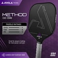 thumbnail image 2 of JOOLA Method CGS 12mm Pickleball Paddle, Black, 4" Slim Grip Circumference, Pro Racket, 2 of 6