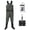 Green, variant on Fishing Waders for Men & Women, Waterproof 2-Ply Nylon/PVC Chest Wader with Boots for Outdoor Sizes 4-13 Bootfoot(M9/W11,Gray)