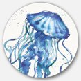 thumbnail image 1 of Designart 'Blue Deep Sea X' Nautical & Coastal Metal Circle Wall Art, 1 of 3