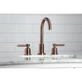thumbnail image 3 of Kingston Brass FSC892DLAC Concord Widespread Bathroom Faucet with Brass Pop-Up, Antique Copper, 3 of 8