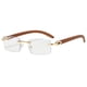 thumbnail image 3 of Gafas de sol de moda para hombre, gafas de sol sin marco ultra transparentes con ribete de diamantes marinos, tendencia, 3 of 6