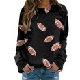 thumbnail image 3 of CAIXIA Football Womens Sweatshirts No Hood Breathable Quality Crew Neck Holiday Long Sleeve Top Pullover Novelty Print Weighted Hoodie for Women Fashion Fall Winter Clothes, 3 of 6