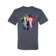 thumbnail image 2 of Wild Bobby, Cosmic Trippy Cat Riding Llamacorn in Space, Animal Lover, Men Graphic Tees, Vintage Heather Blue, 4XL, 2 of 3