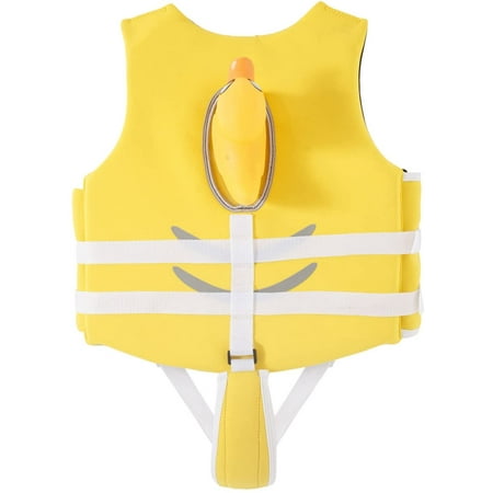 Yellow Children's Life Jacket Adjustable Cute Buoyancy Vest for ...
