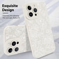 thumbnail image 3 of Funda de teléfono MZELQ para iPhone 14 Pro Max de silicona con estampado floral blanco, 3 of 6