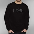 thumbnail image 6 of Men's 330g 100% Cotton Dropped Shoulder Crew Neck Sweatshirt-Heartbeat, 6 of 15