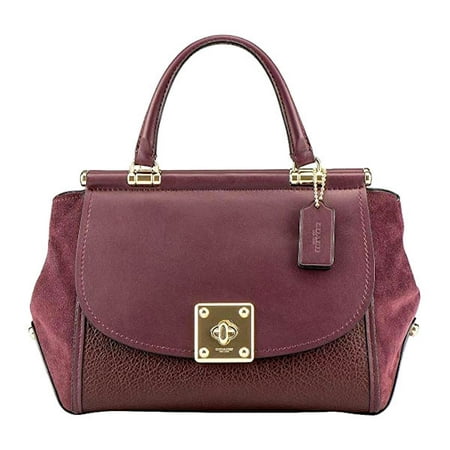 COACH Mixed Leather Drifter Carryall Satchel in Light (Best Place To Sell Used Coach Purses)