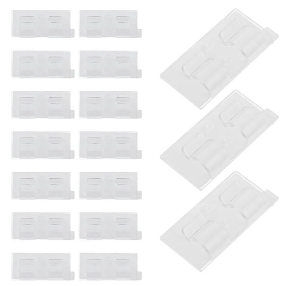 20pcs Outdoor Light Clips,String Light Clips With Waterproof Adhesive Strips, Patio Outdoor Light Hooks Cord Organizer, Holiday Light Clips Outdoor Clear