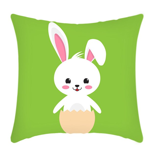Funda de almohada 3Happy Easter, funda de almohada corta de huevo de conejito de peluche, fundas de cojín de 45x45cm para el hogar, dormitorio, oficina, sofá, decoración esquí esquí Gafas de esquí