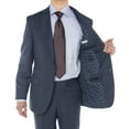 thumbnail image 7 of LN LUCIANO NATAZZI Men's Sharkskin 160'S Wool Suit Two Button Jacket 2 Piece French Blue, 7 of 7