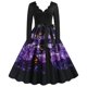 thumbnail image 1 of Vestidos de otoño para mujer Disfraz de Halloween con estampado de murciélago de calabaza 2XL, 1 of 4