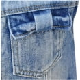 thumbnail image 4 of Peacolate Little Big Girls Denim Vest Distressed Sleeveless Jacket,Balloon,7-8Years, 4 of 4