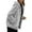 Grey, variant on Womens Hoodie Light Color Fuzzy Plush Fabric Full Zip Up Jackets Drawstring Hood Relaxed Fit Warm Cozy Casual Daily Wear Hoodie
