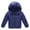Blue, variant on Baby Boys Girs Thin Hooded Zipped Jacket Autumn Winter Warm Toddler Infant Classic Jacket Outerwear,2-7T