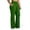 Green 1, variant on Women's High Waist Pants Split Hem Bootcut Elastic Waist Side Pockets Stretchy Casual Office Trousers