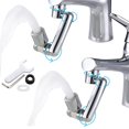 thumbnail image 1 of yeacher 360° Rotating Dual-Pack Faucet Extender with Splash-Proof Design, Extendable Arm, and Bubble Mode for Kitchen & Bathroom Sinks, Universal Adapter Included, Silver, 1 of 7