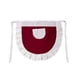 thumbnail image 5 of Naiovety Delantal de poliéster Color sólido Cocina moderna Reemplazo Lindo Encaje Coffee House Maid Medio delantales con bolsillo Vino rojo Vino rojo 2piezas, 5 of 6