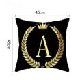 thumbnail image 5 of Deyuer Pillow Cases Decorative Skin-friendly Washable Black Gold Throw Pillow Cover for Home, 5 of 8