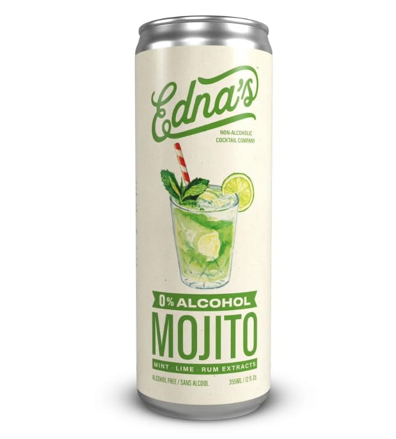 Edna's Non-Alcoholic Cocktail Mocktail Mojito (6 Pack) 48 fl oz