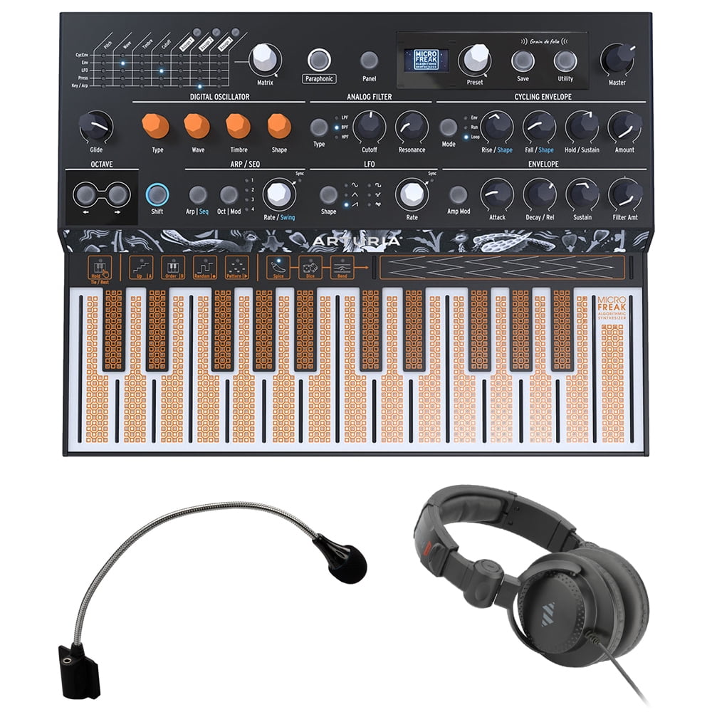 Arturia MicroFreak 25-Key Hybrid Analog-Digital Synthesizer, Black