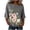 Gray, variant on DeHolifer Women's Tops 3/4 Sleeve Floral Printed Crewneck Casual Loose Lightweight Tee T-Shirts Purple L