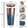 thumbnail image 6 of Cancer 17oz Insulated Tumbler with Lid & Stainless Steel Straw – Double Wall 304 Stainless Steel, BPA-Free, Leak-Proof Travel Cup for Coffee, Tea, Juice, Constellation, 6 of 6