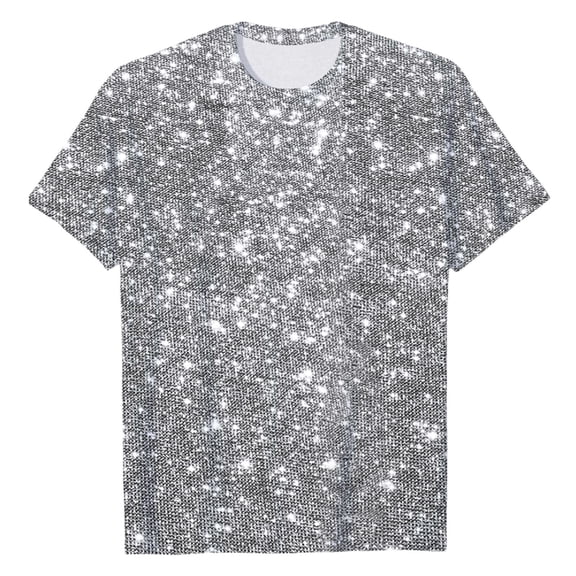 XIAOCHA For Men Sparkle Tee Crew Neck Short Sleeve Top Lightweight Party Casual Shirt