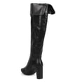 thumbnail image 3 of New Women Breckelles Linda-22 Leatherette Over The Knee Block Heel Tailored Boot, 3 of 5