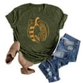 thumbnail image 4 of hcuribad T Shirts for Women Plus Size Tops Womens Fall T Shirts Funny Short Sleeve Halloween Graphic Tees Tops Summer Tops Womens Tops Army Green XXL, 4 of 7