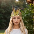 thumbnail image 2 of Unique Bargains 1 Pc Headband Feather Sequins Hairband for Women Gold Tone, 2 of 5