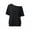Black, variant on Women's One Shoulder Plain Shirts Summer Oversized Short Sleeve Basic T-Shirt Fashion Casual Beach Cruise Tops Wine
