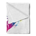 thumbnail image 2 of Soccer Soft Flannel Fleece Throw Blanket, Goalkeeper Catches the Ball Goal Star Training International Game Spray Design, Cozy Plush for Indoor and Outdoor Use, 60" x 80", Multicolor, by Ambesonne, 2 of 5