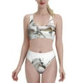 thumbnail image 2 of Picia Running White Horses Women's High Waisted Bikini Scoop Neck Swimsuit Two Pieces Bathing Suit-XX-Large, 2 of 8
