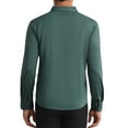 thumbnail image 3 of INSPIRE CHIC Men's Long Sleeve Button Down Solid Color Business Formal Dress Shirt L Green, 3 of 4