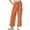 Orange, variant on Simua Women's Cotton Linen Summer Palazzo Pants Flowy Wide Leg Beach Trousers with Pockets