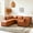 Cognac, variant on Cognac Vegan Leather 6 Modular Couch - Mid-century Modern Look With Comfy Cushions For 6 Inspired Legs