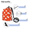 thumbnail image 3 of Easygdp Orange And White Polka Dot1 Mochila de Lona Resistente para Laptop, Compatible con Laptops de 15 a 17 pulgadas, Ideal para Escuela, Trabajo y Viajes-Small, 3 of 5