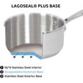 thumbnail image 4 of Lagostina Kitchen Pots and Pans, Stainless Steel Cookware Set, All Heat Sources, Bronze Elegance, 12 Piece, Silver, Induction Safe, 4 of 8