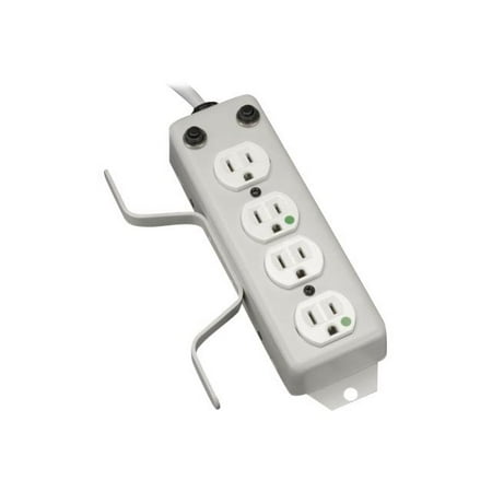 UPC: 0037332168948 | Tripp Lite Power Strip Hospital Medical Cord Wrap Drip Shield 4 Outlet 10 Cord – Power strip – 15 A – AC 120 V – input: NEMA 5-15 – output connectors: 4 – 10 ft cord – white