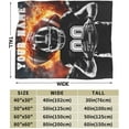 thumbnail image 5 of Custom Football Blanket with Name No. for Women Men, Personalized Cool Football Themed Design Printed Throw Blankets for Teens Adults Couch Bed, Giftable Blanket, 60"x 80", 5 of 6