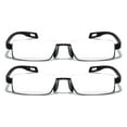 thumbnail image 2 of 2 Pairs Featherweight Slim Half Rim Memory Flex Reading Glasses With Anti-reflective AR Coating Clear Lens Rubberized Reader +3.50, 2 of 3
