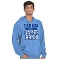 thumbnail image 3 of Fathers Day Dad Bod Video Gamer Brain Zip Hoodie Sweatshirt Men Brisco Brands 2X, 3 of 6