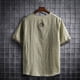 thumbnail image 4 of pstuiky camisetas de hombre, Camisa informal de manga corta con cuello en V para hombre, cómoda y a la moda. camisetas de hombre xl, 4 of 4