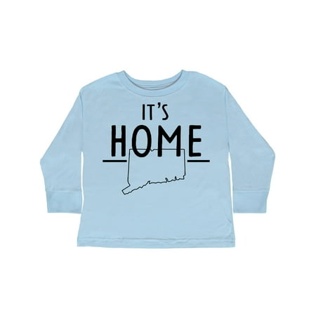 

Inktastic It s Home- Connecticut State Outline Gift Toddler Boy or Toddler Girl Long Sleeve T-Shirt