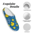 thumbnail image 5 of Daiia Rubber Duck Print Women’s Fuzzy Slippers Memory Foam Lightweight House Shoes Cozy Loafer Flannel House Shoes-39/40, 5 of 7