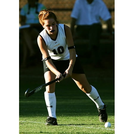 Canvas Print Female Field Hockey Stick Game Ball Grass Player Stretched Canvas 10 x (Best Female Field Hockey Player)