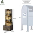 thumbnail image 3 of 32.2" 3-Tier Outdoor Garden Water Fountain with LED Lights, Mossy Stone Cascading Resin Waterfall Feature for Patio, Yard, or Porch Decor, 3 of 8
